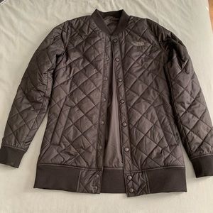 North Face Quilted Long Bomber Jacket